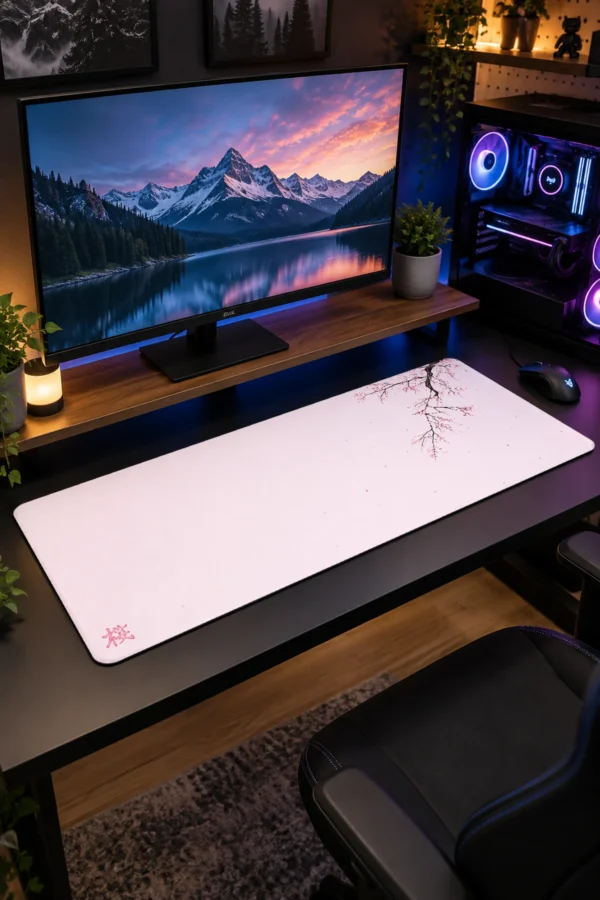Blush Petal Branch Gaming Mousepad Blush Petal Branch Gaming Mousepad