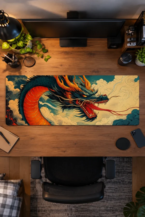 Amber Cloud Wyrm Gaming Mousepad