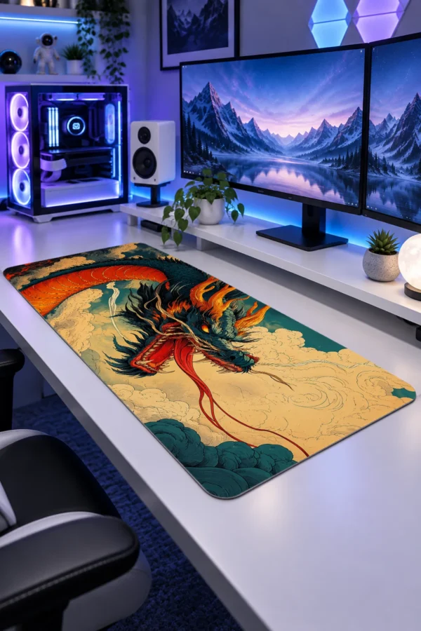 Amber Cloud Wyrm Gaming Mousepad