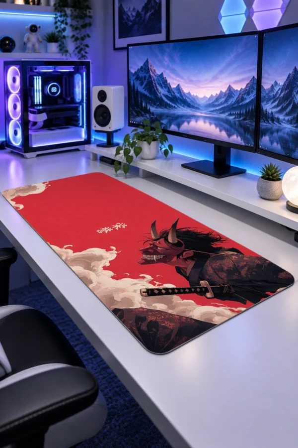 Crimson Oni Leap Gaming Mousepad