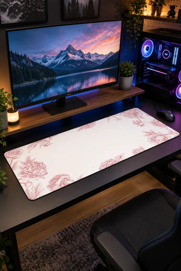 Peony Whisper Gaming Mousepad Peony Whisper Gaming Mousepad