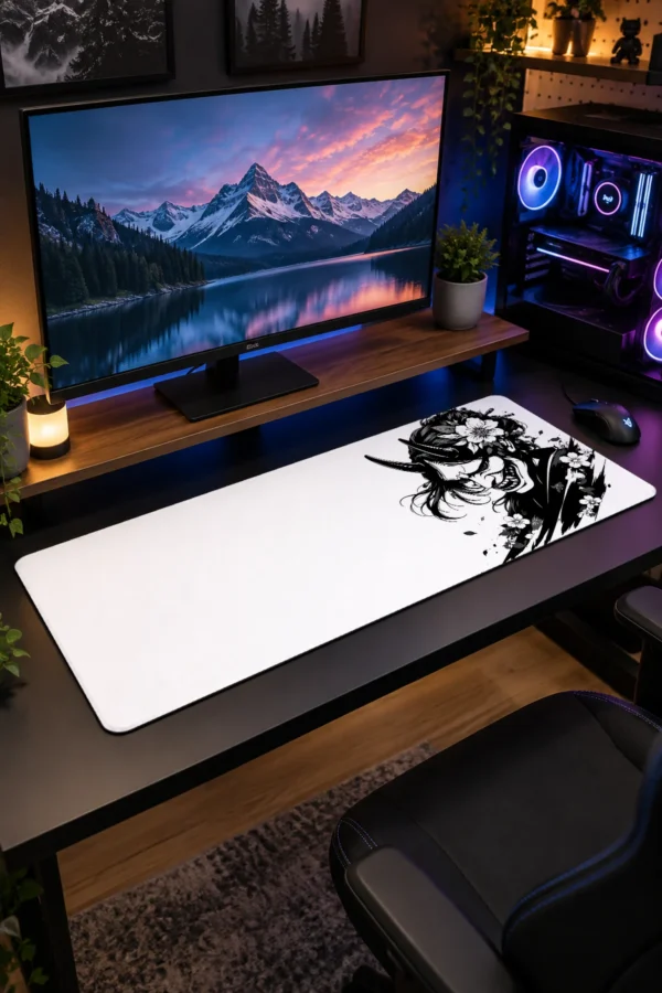 Pale Hannya Bloom Gaming Mousepad Pale Hannya Bloom Gaming Mousepad