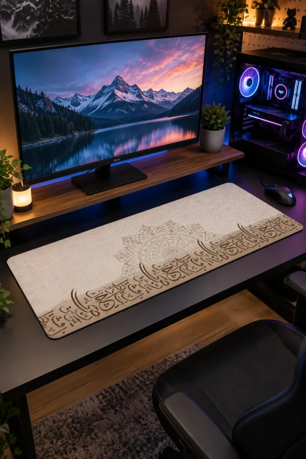 Sandstone Script Gaming Mousepad