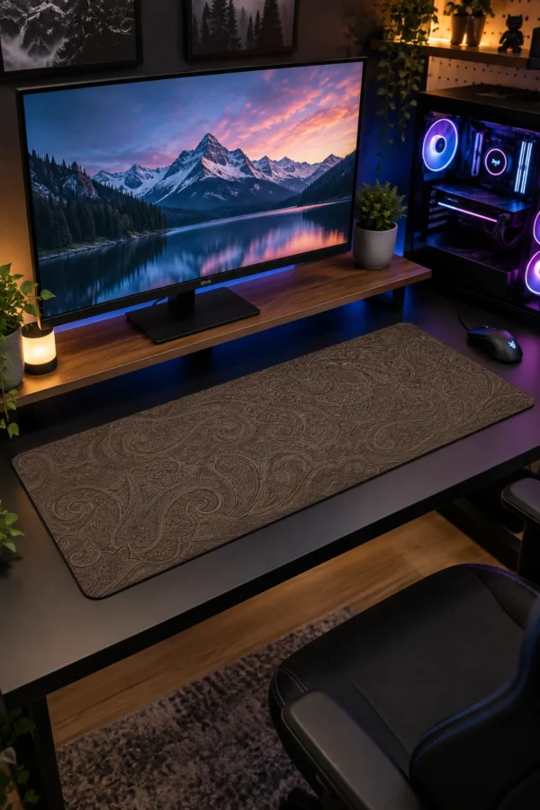 Cocoa Paisley Gaming Mousepad Cocoa Paisley Gaming Mousepad