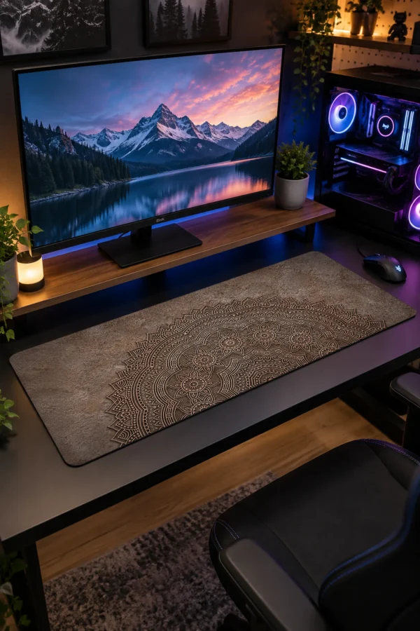 Bronze Relic Mandala Gaming Mousepad Bronze Relic Mandala Gaming Mousepad