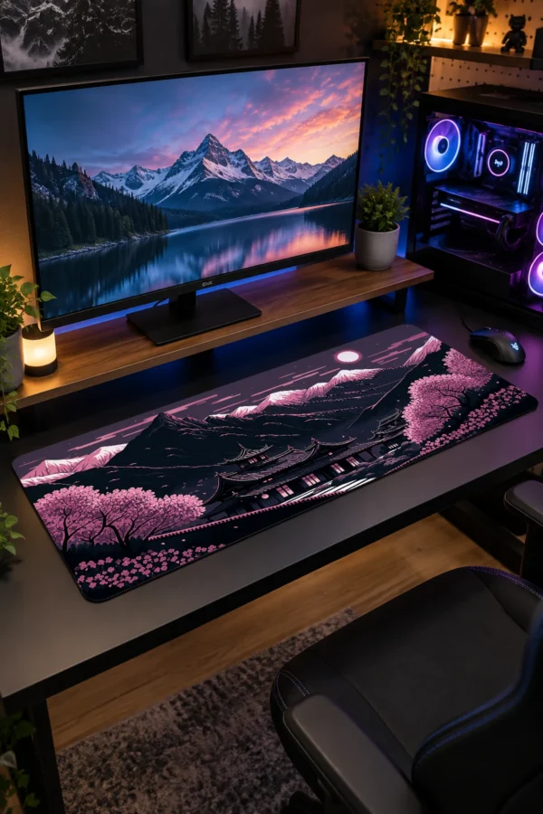 Twilight Shrine Blossom Gaming Mousepad Twilight Shrine Blossom Gaming Mousepad