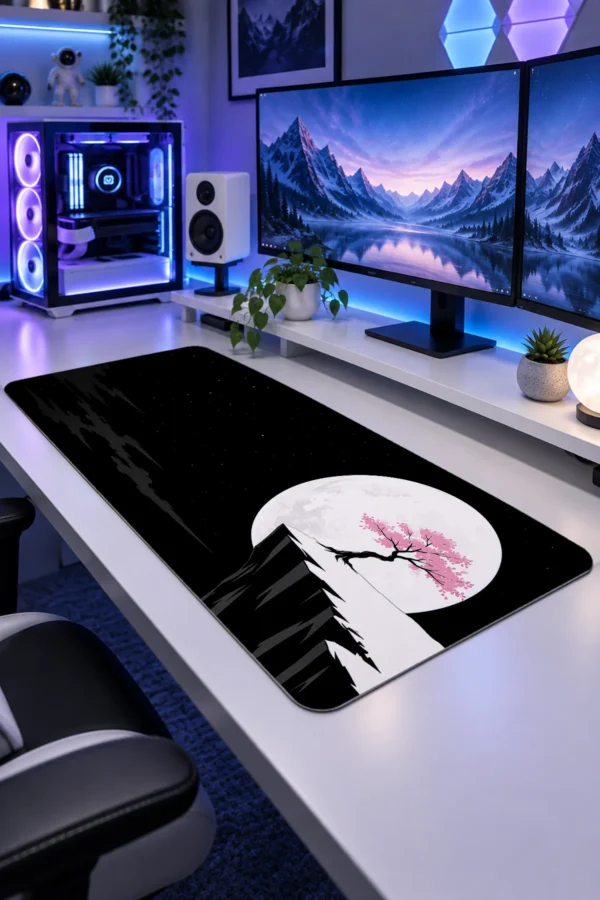 Moonlit Cliff Blossom Gaming Mousepad Moonlit Cliff Blossom Gaming Mousepad