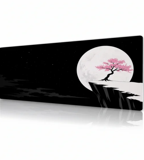 Moonlit Cliff Blossom Gaming Mousepad