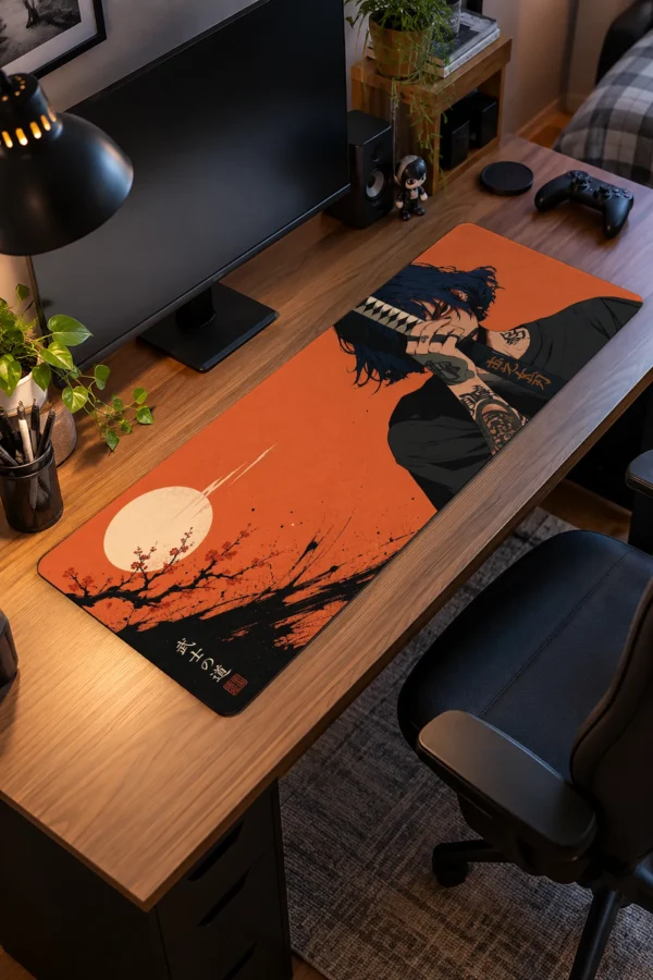 Rust Moon Ronin Gaming Mousepad