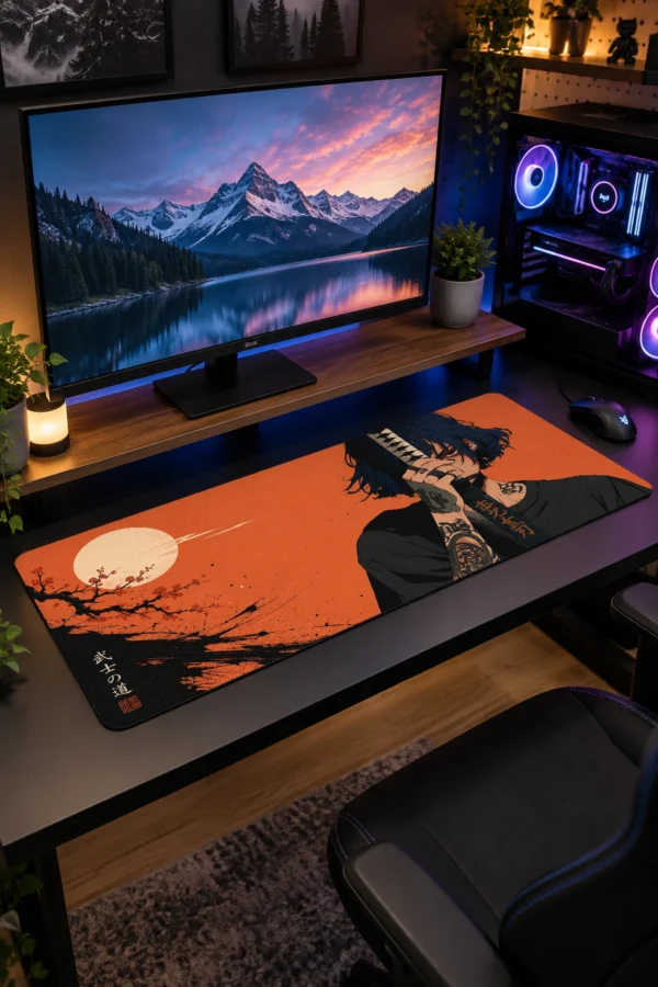 Rust Moon Ronin Gaming Mousepad