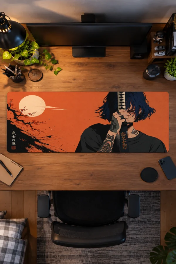 Rust Moon Ronin Gaming Mousepad