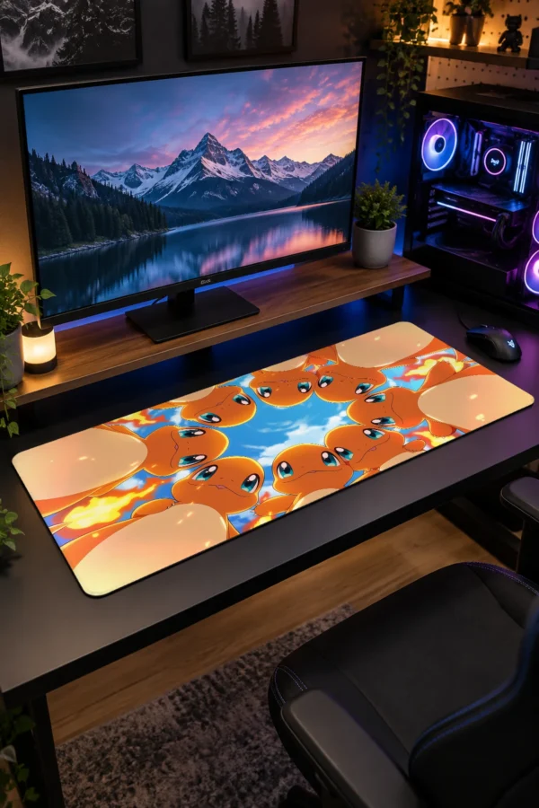 Flame Circle Sky Gaming Mousepad Flame Circle Sky Gaming Mousepad