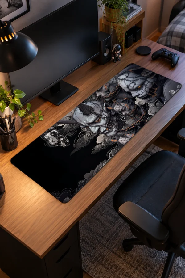 Chained Stone Demons Gaming Mousepad Chained Stone Demons Gaming Mousepad