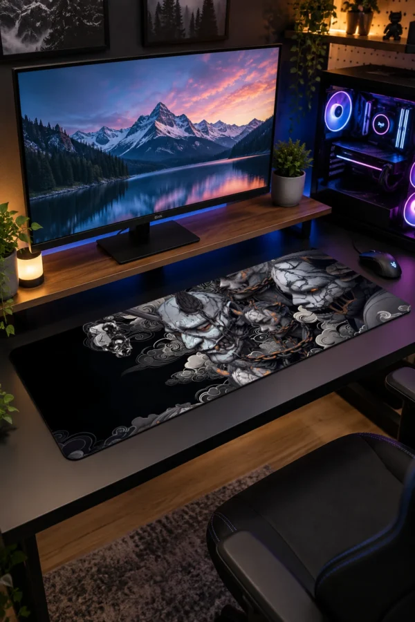 Chained Stone Demons Gaming Mousepad Chained Stone Demons Gaming Mousepad