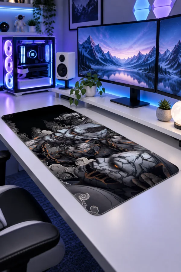 Chained Stone Demons Gaming Mousepad Chained Stone Demons Gaming Mousepad