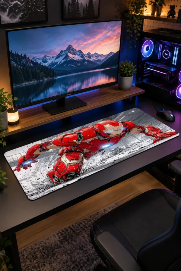 Crimson Alloy Strike Gaming Mousepad