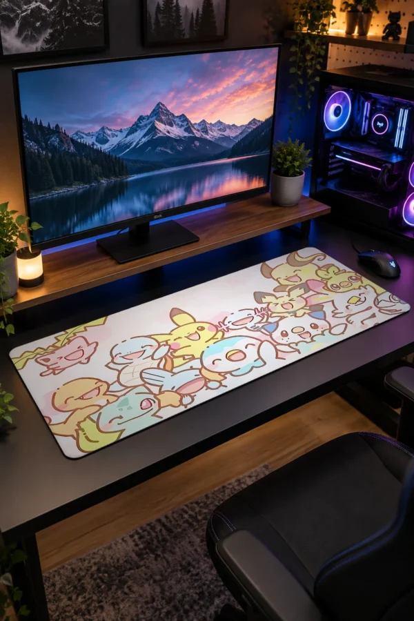 Pastel Doodle Pals Gaming Mousepad Pastel Doodle Pals Gaming Mousepad