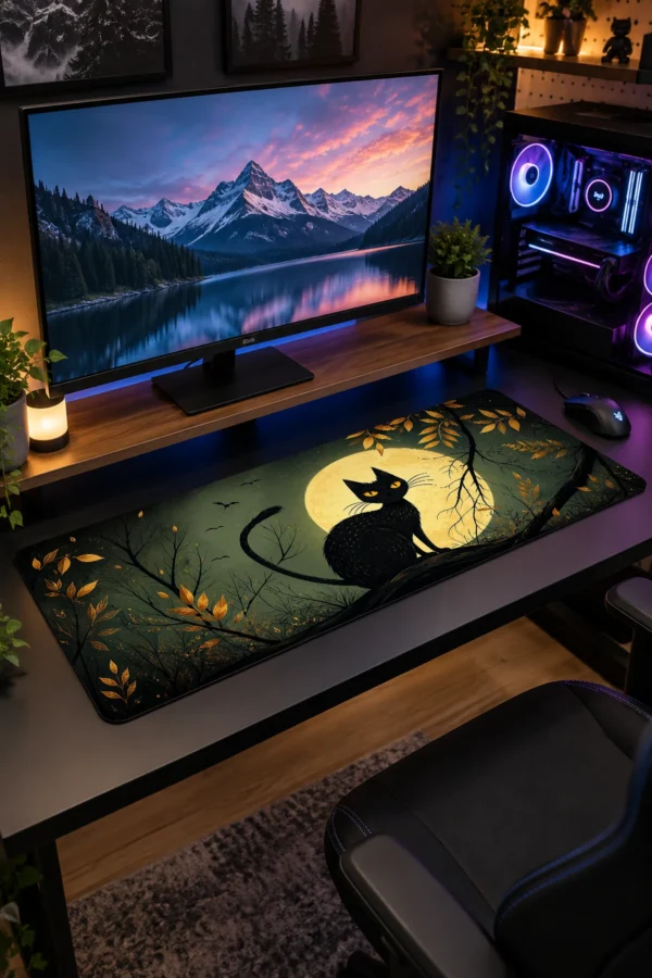 Amber Moon Prowler Gaming Mousepad
