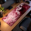 Crimson Blossom Vortex Gaming Mousepad