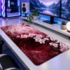 Crimson Blossom Vortex Gaming Mousepad