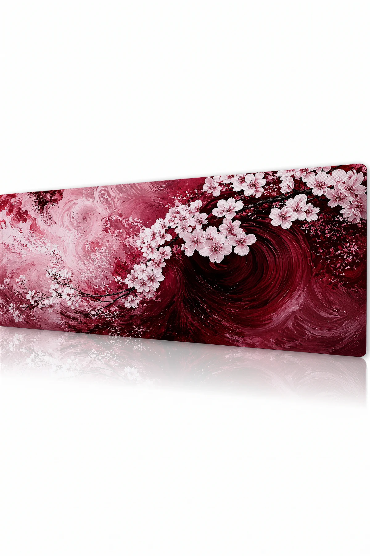 Crimson Blossom Vortex Gaming Mousepad