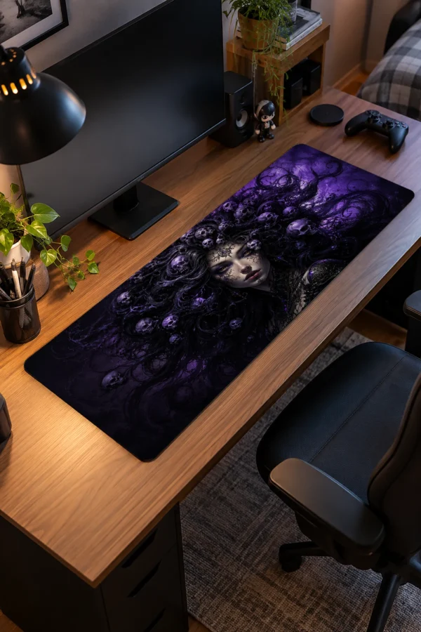 Violet Skull Siren Gaming Mousepad Violet Skull Siren Gaming Mousepad