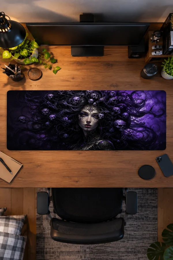 Violet Skull Siren Gaming Mousepad Violet Skull Siren Gaming Mousepad