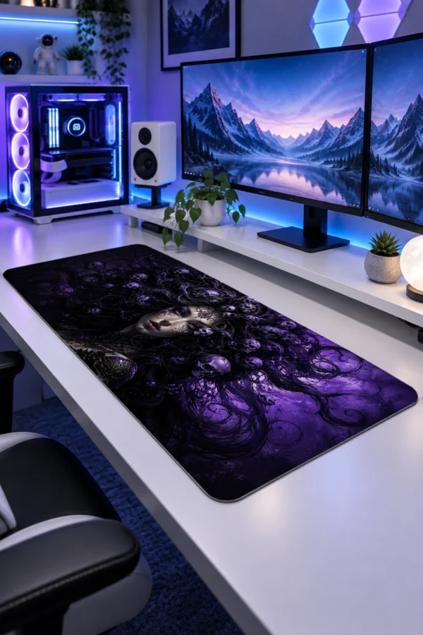 Violet Skull Siren Gaming Mousepad Violet Skull Siren Gaming Mousepad