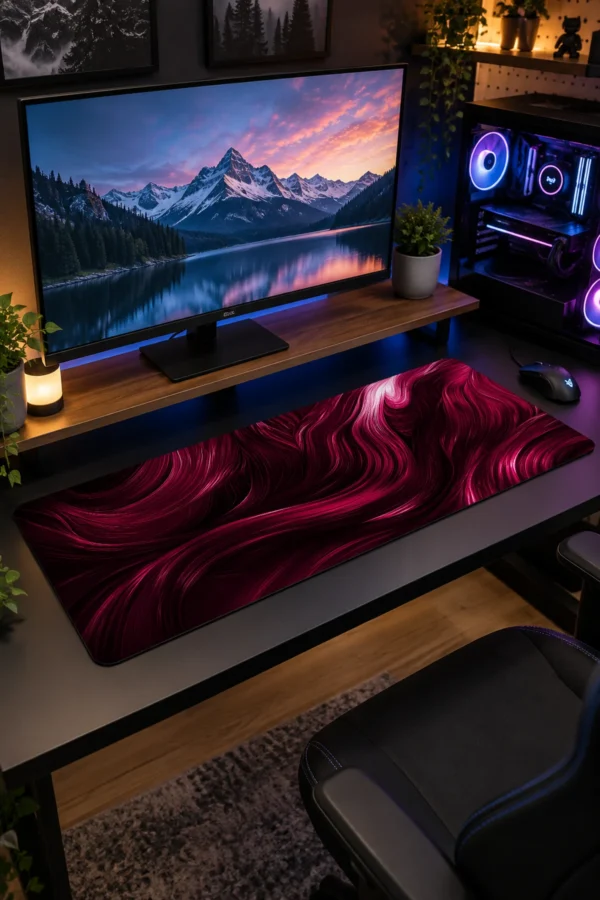 Merlot Silk Flow Gaming Mousepad