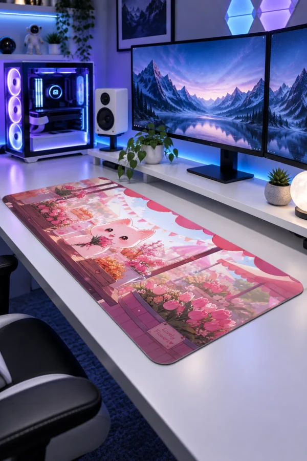 Tulip Market Kitty Gaming Mousepad Tulip Market Kitty Gaming Mousepad