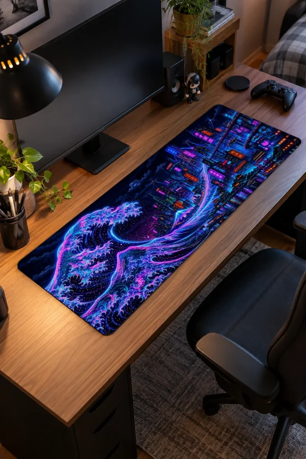 Neon Tide Metropolis Gaming Mousepad Neon Tide Metropolis Gaming Mousepad