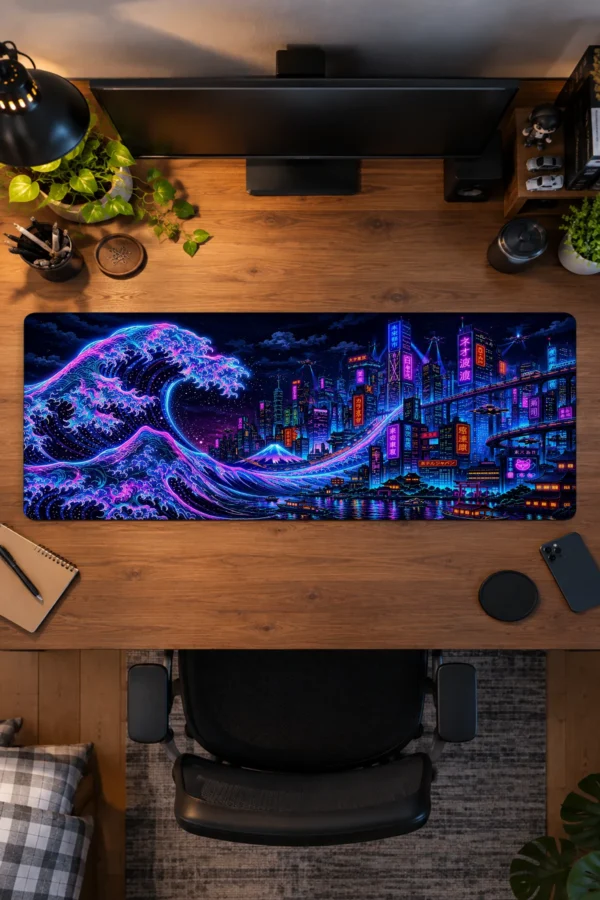 Neon Tide Metropolis Gaming Mousepad Neon Tide Metropolis Gaming Mousepad