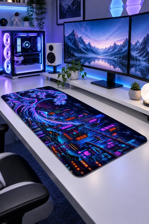 Neon Tide Metropolis Gaming Mousepad Neon Tide Metropolis Gaming Mousepad