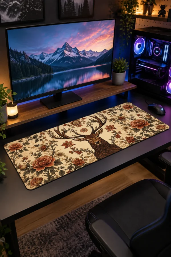 Antler Bloom Gaming Mousepad