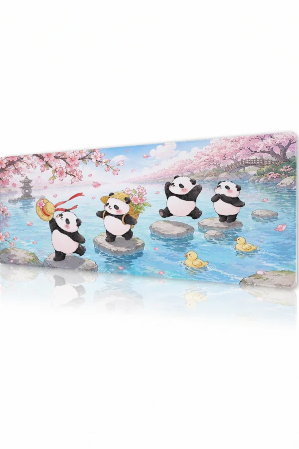 Panda Blossom Stream Gaming Mousepad Panda Blossom Stream Gaming Mousepad