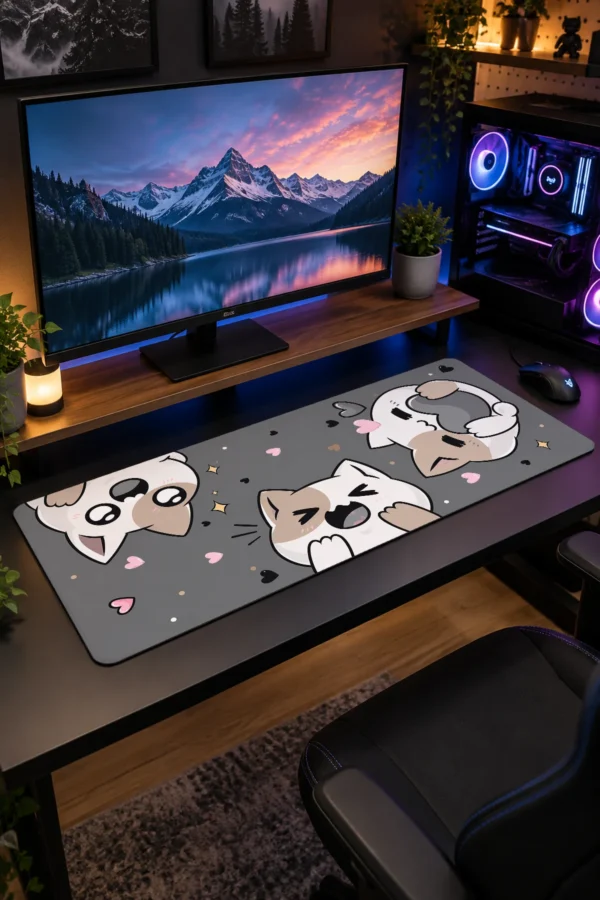 Calico Chaos Gaming Mousepad