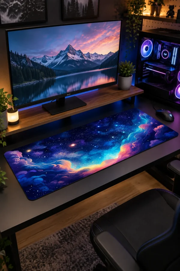 Cosmic Ember Clouds Gaming Mousepad