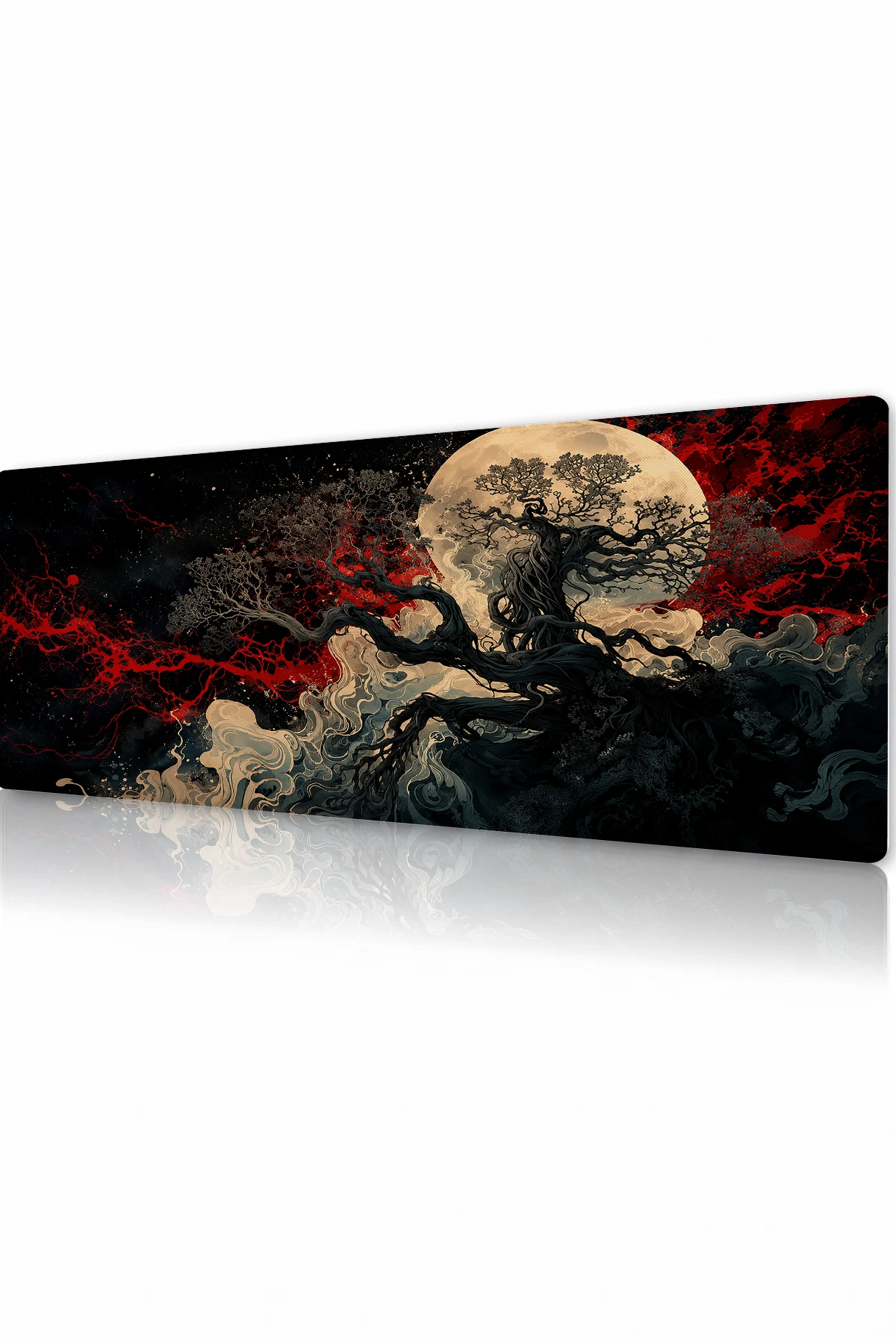 Crimson Lunar Oak Gaming Mousepad Crimson Lunar Oak Gaming Mousepad
