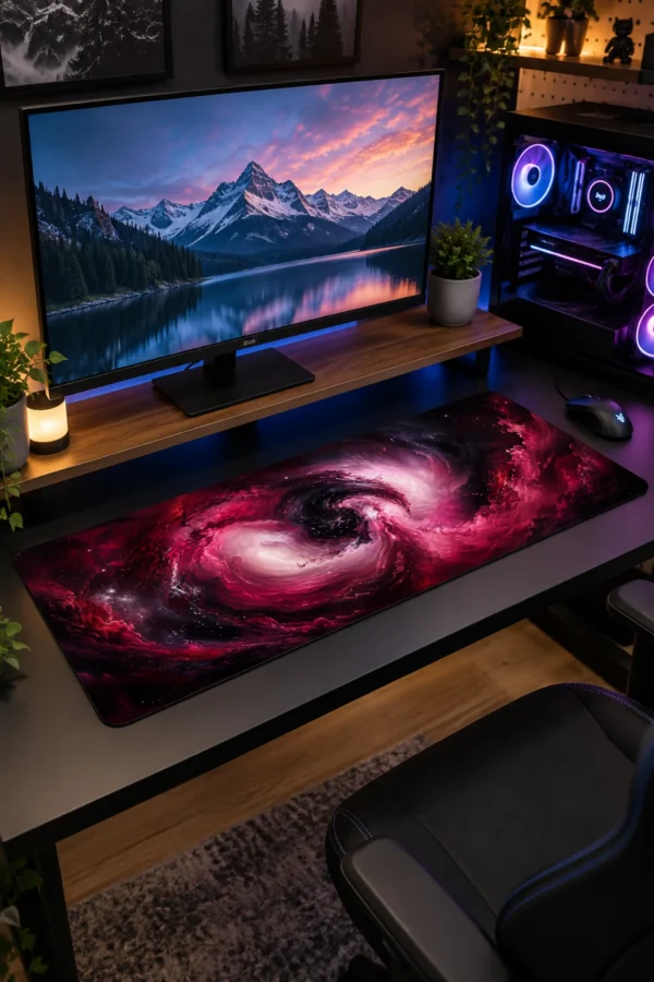 Raspberry Vortex Gaming Mousepad