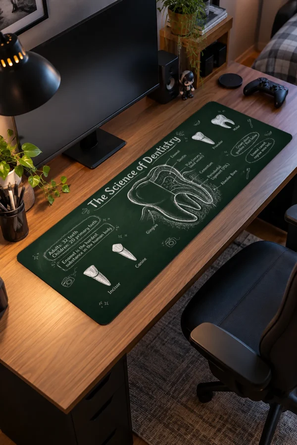 Chalkboard Molar Gaming Mousepad Chalkboard Molar Gaming Mousepad