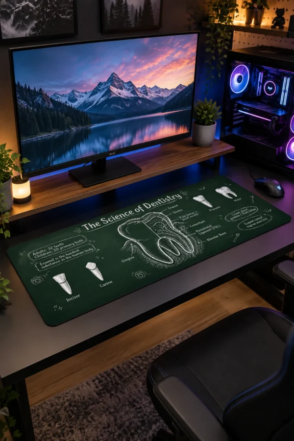 Chalkboard Molar Gaming Mousepad Chalkboard Molar Gaming Mousepad
