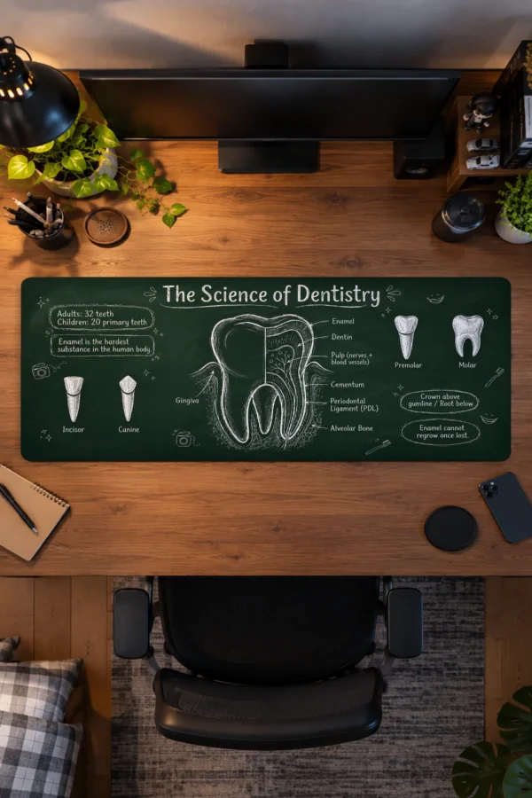Chalkboard Molar Gaming Mousepad Chalkboard Molar Gaming Mousepad