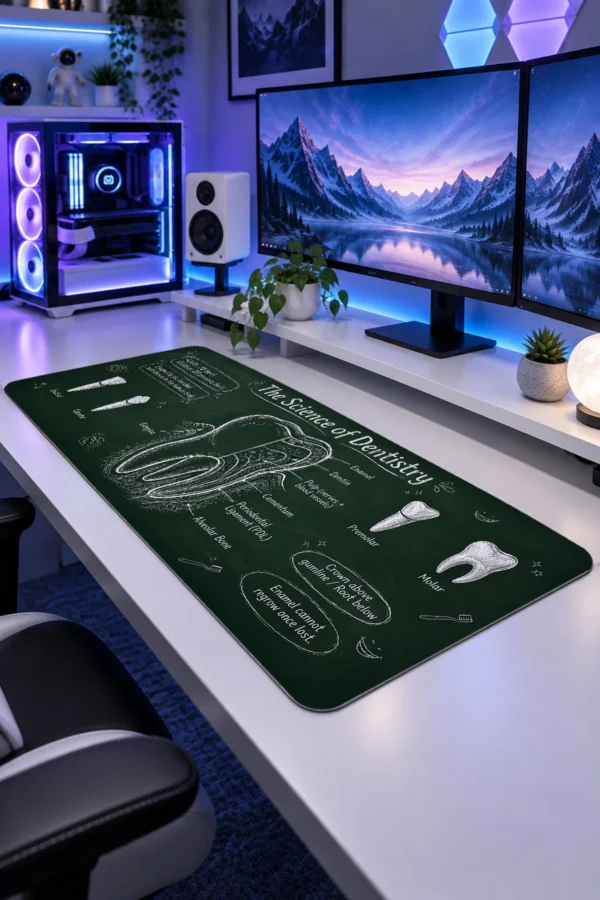 Chalkboard Molar Gaming Mousepad Chalkboard Molar Gaming Mousepad