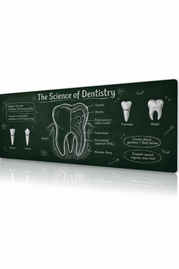 Chalkboard Molar Gaming Mousepad Chalkboard Molar Gaming Mousepad