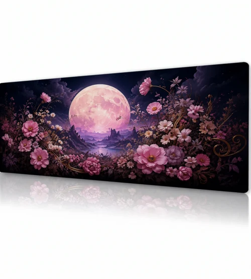 Rose Moon Garden Gaming Mousepad