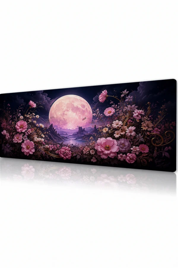 Rose Moon Garden Gaming Mousepad