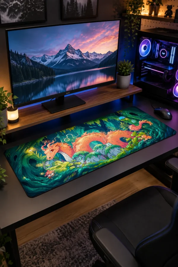 Mossy Wyrmling Gaming Mousepad