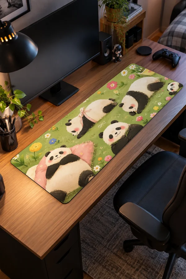 Panda Nap Meadow Gaming Mousepad Panda Nap Meadow Gaming Mousepad