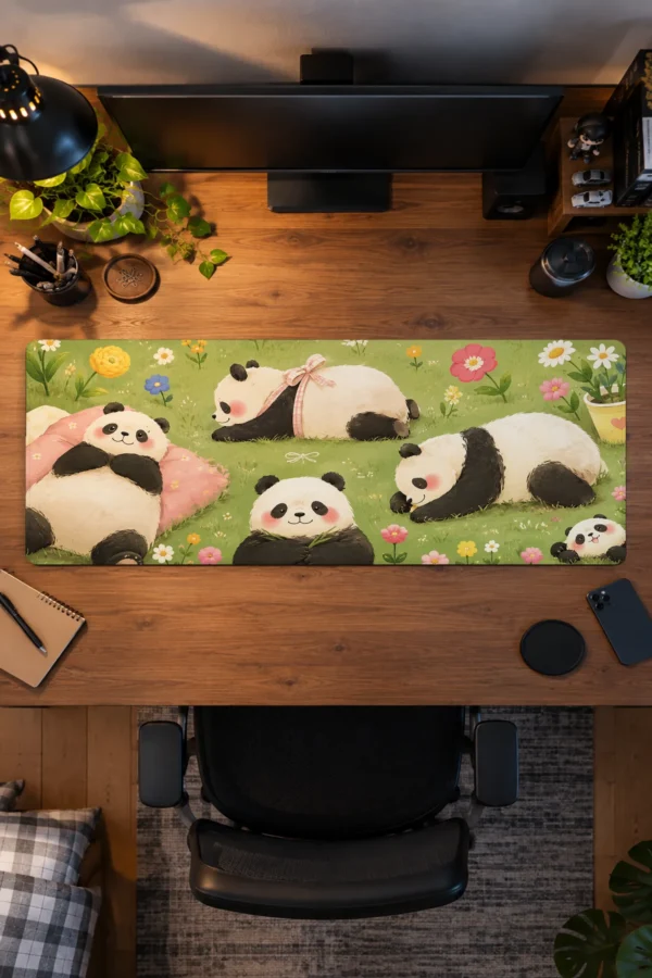 Panda Nap Meadow Gaming Mousepad Panda Nap Meadow Gaming Mousepad