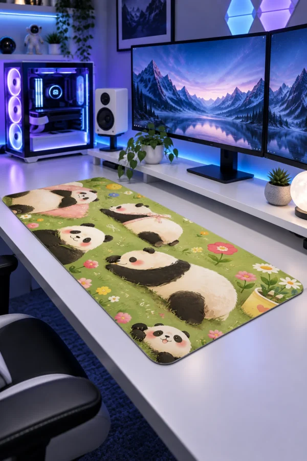 Panda Nap Meadow Gaming Mousepad Panda Nap Meadow Gaming Mousepad